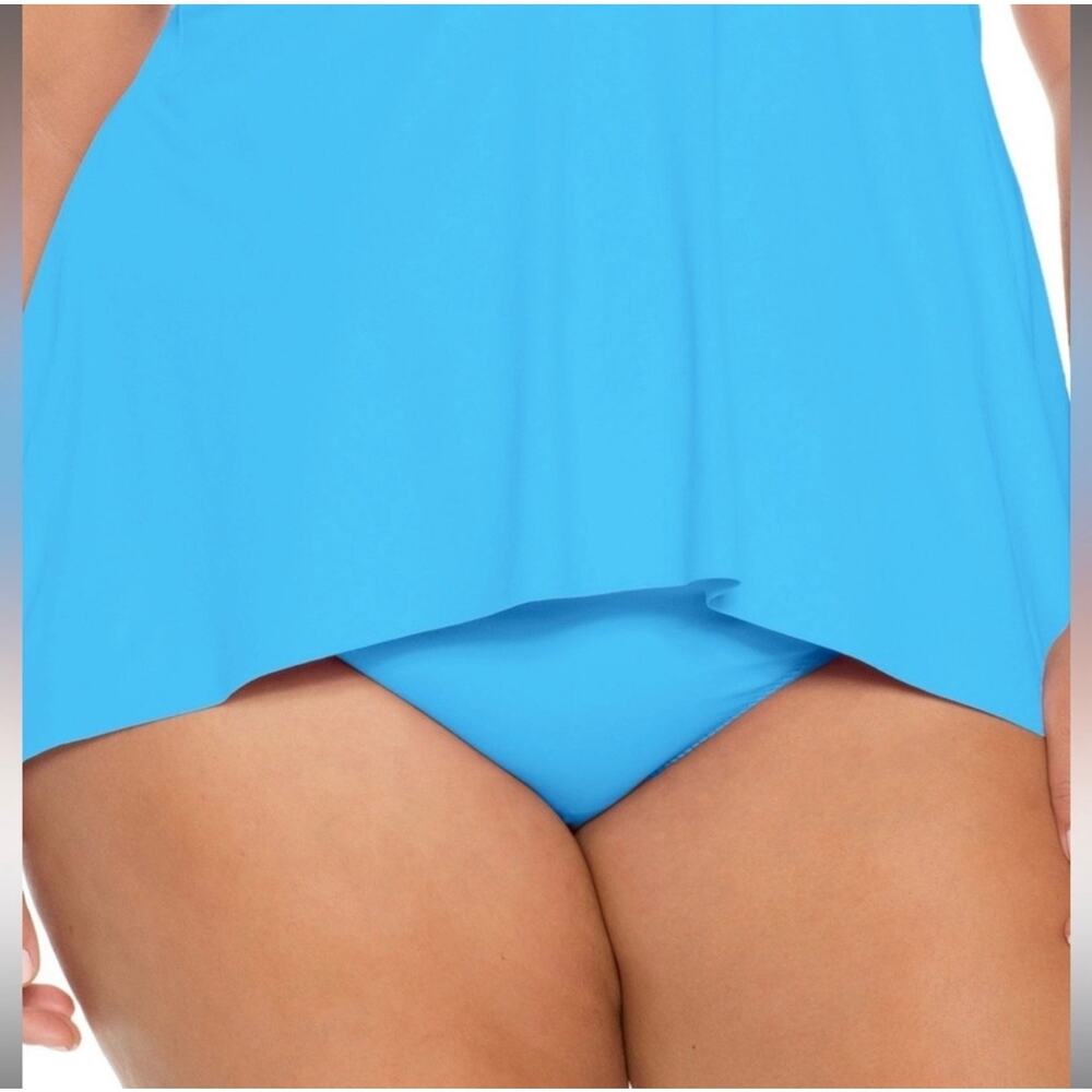 Becca ETC Plus Size Blue Waterfall Hipster Bikini Bottom 1X NWT